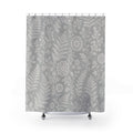Grey Fern Floral Shower Curtain