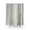 Grey White Vertical Stripe Shower Curtain