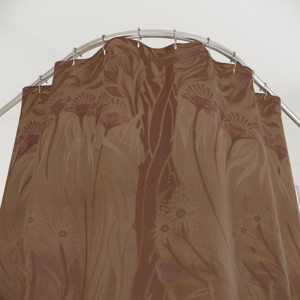 Mackmurdo Fig Tree Shower Curtain – 1887 Brown Botanical