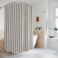 Black and Brown Earth Tone Striped Shower Curtain