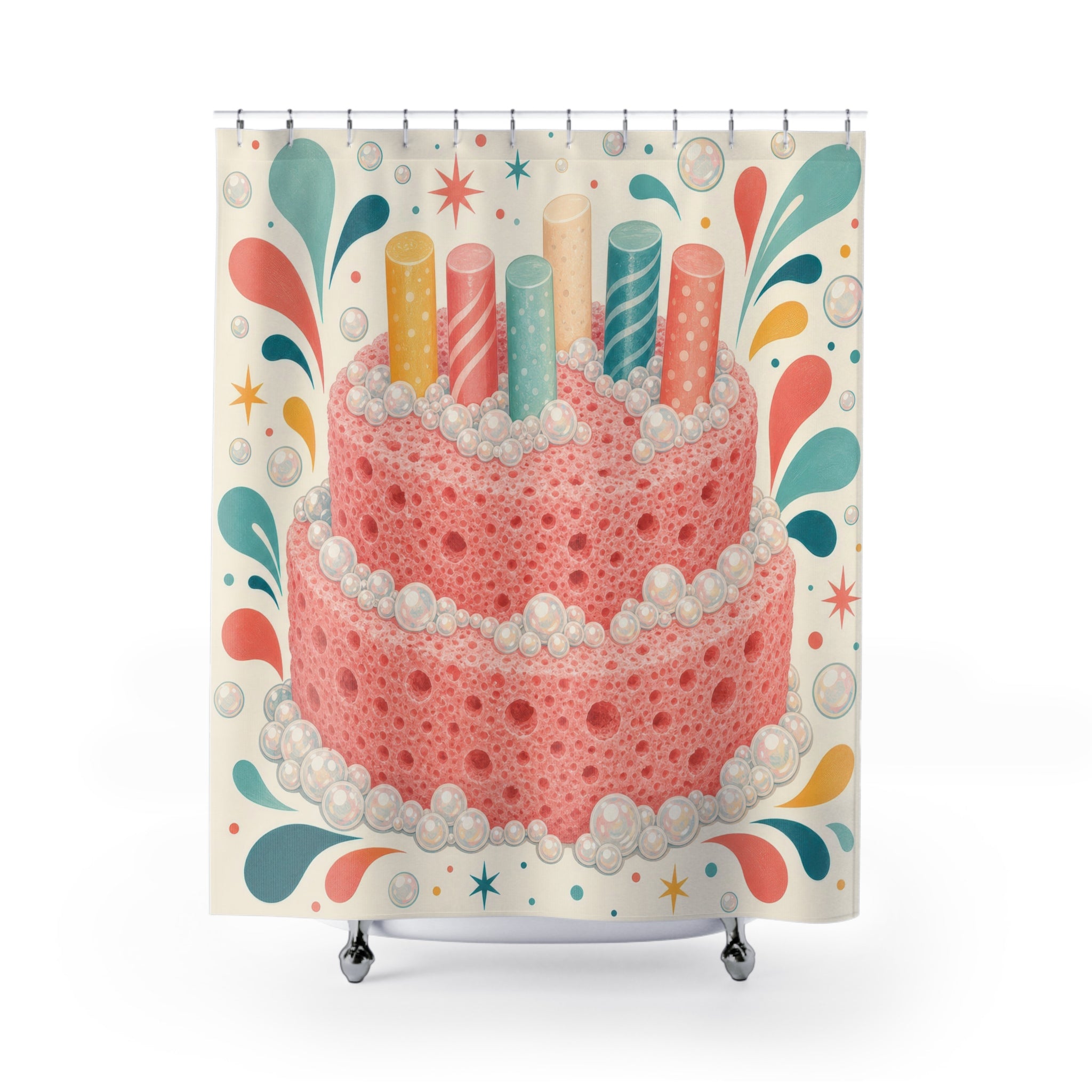 Pink Cake Shower Curtain