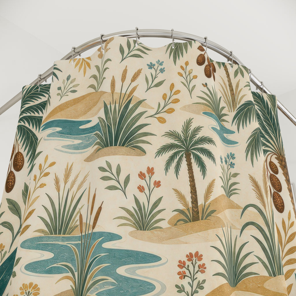 Desert Oasis Tropical Shower Curtain