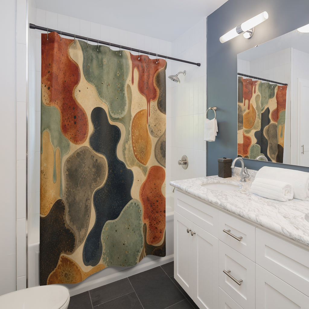 Ceramic Glaze Pool Shower Curtain
