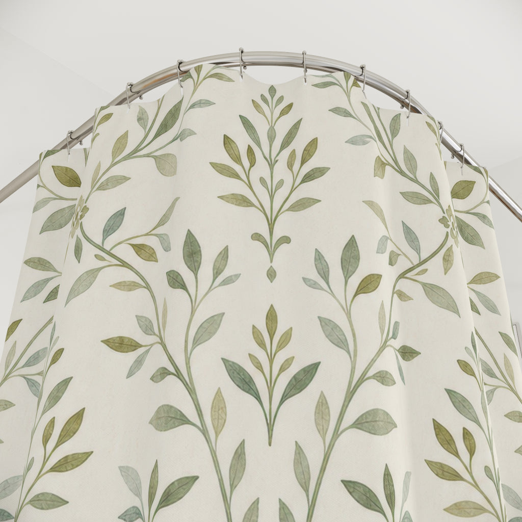 Olive Leaf Trellis Shower Curtain