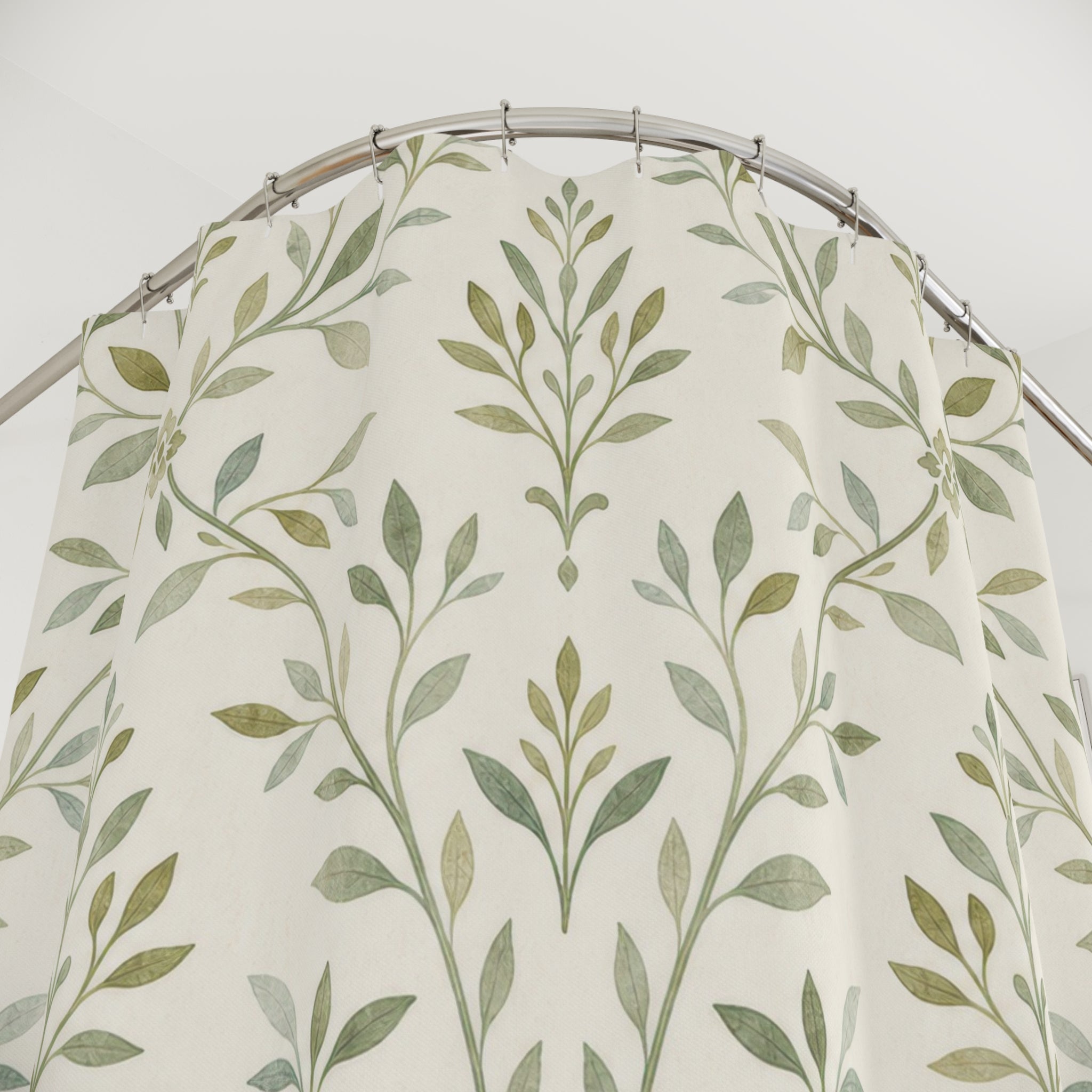 Olive Leaf Trellis Shower Curtain