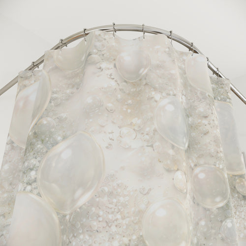 Abstract Bubble Shower Curtain – Ivory Pearl Celadon