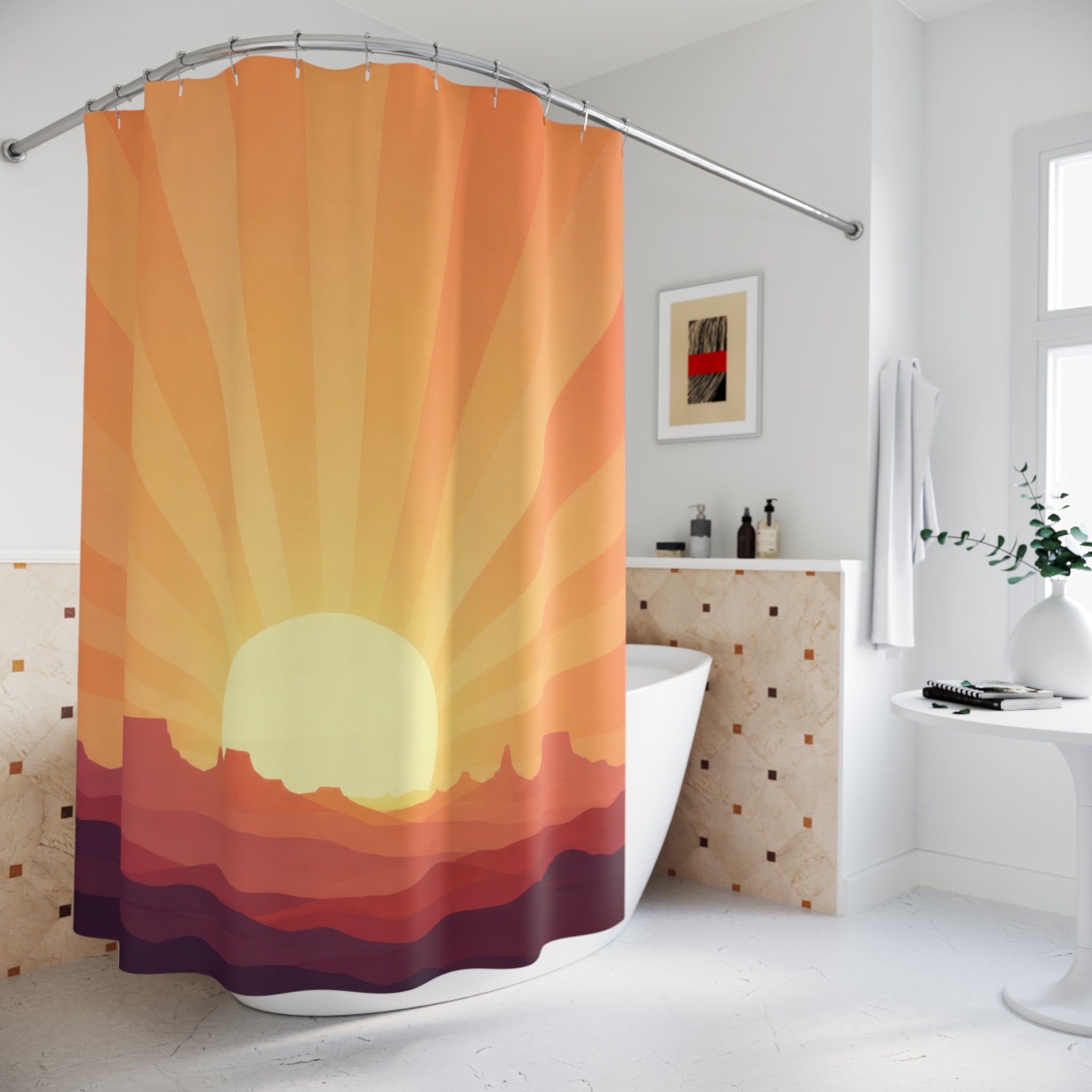 Desert Sunrise Mesa Shower Curtain
