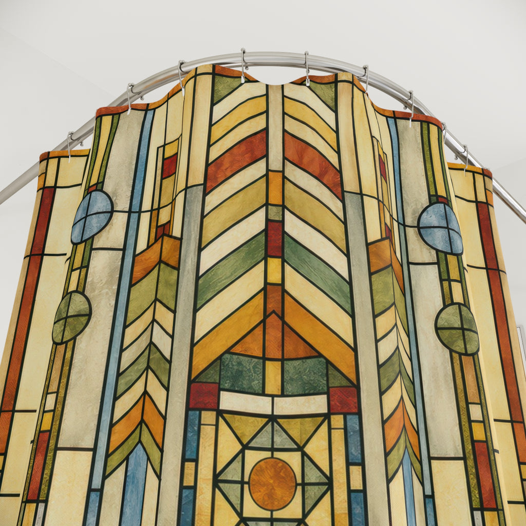 Frank Lloyd Wright Stained Glass Shower Curtain