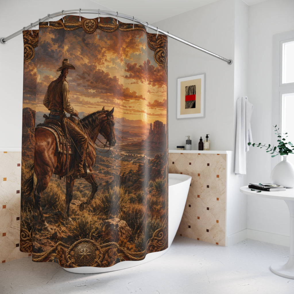 Cowboy Shower Curtain: Western Desert
