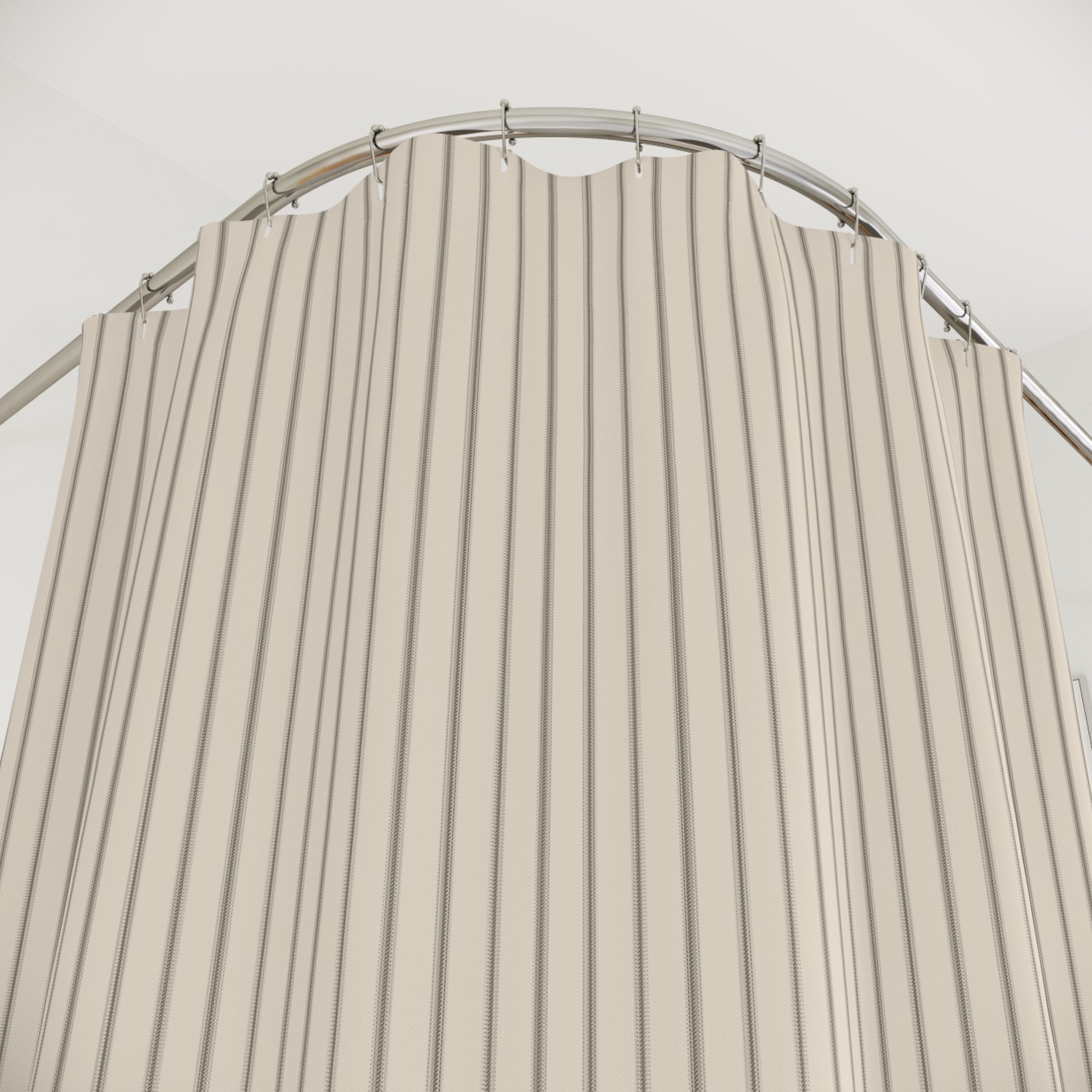 Black Ticking Stripe Shower Curtain – Fine Woven