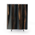 Black Brown Striped Shower Curtain