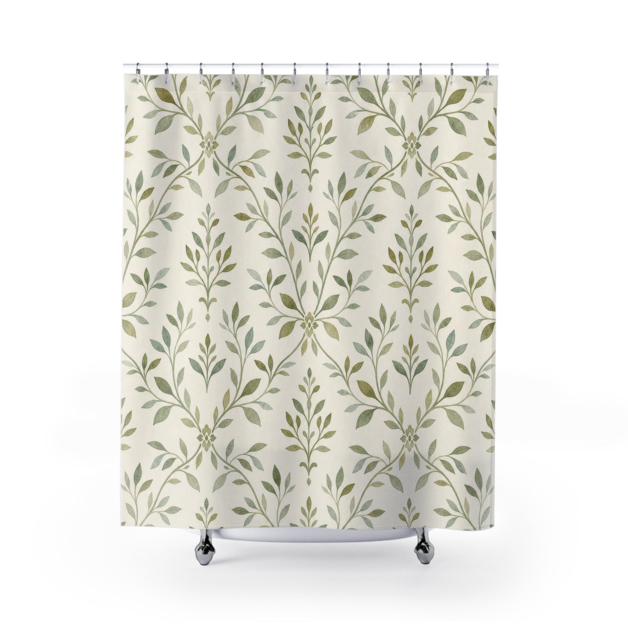 Olive Leaf Trellis Shower Curtain