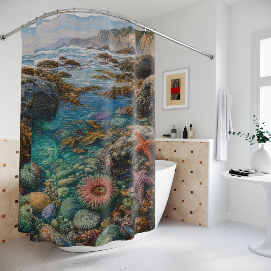 Coastal Tide Pool Garden Shower Curtain