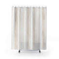 White Cream Watercolor Stripe Shower Curtain
