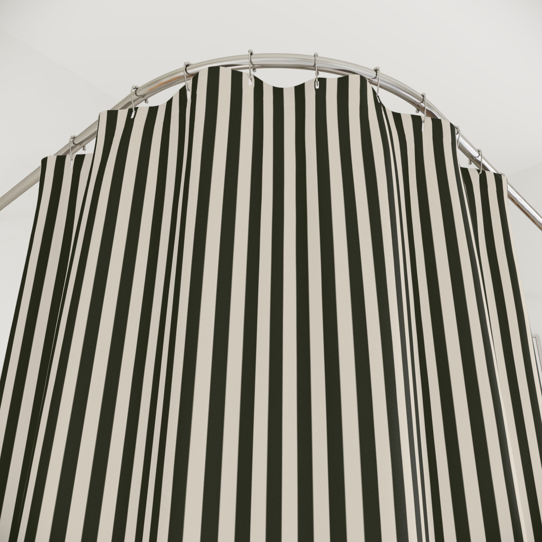 Olive Cabana Stripe Shower Curtain