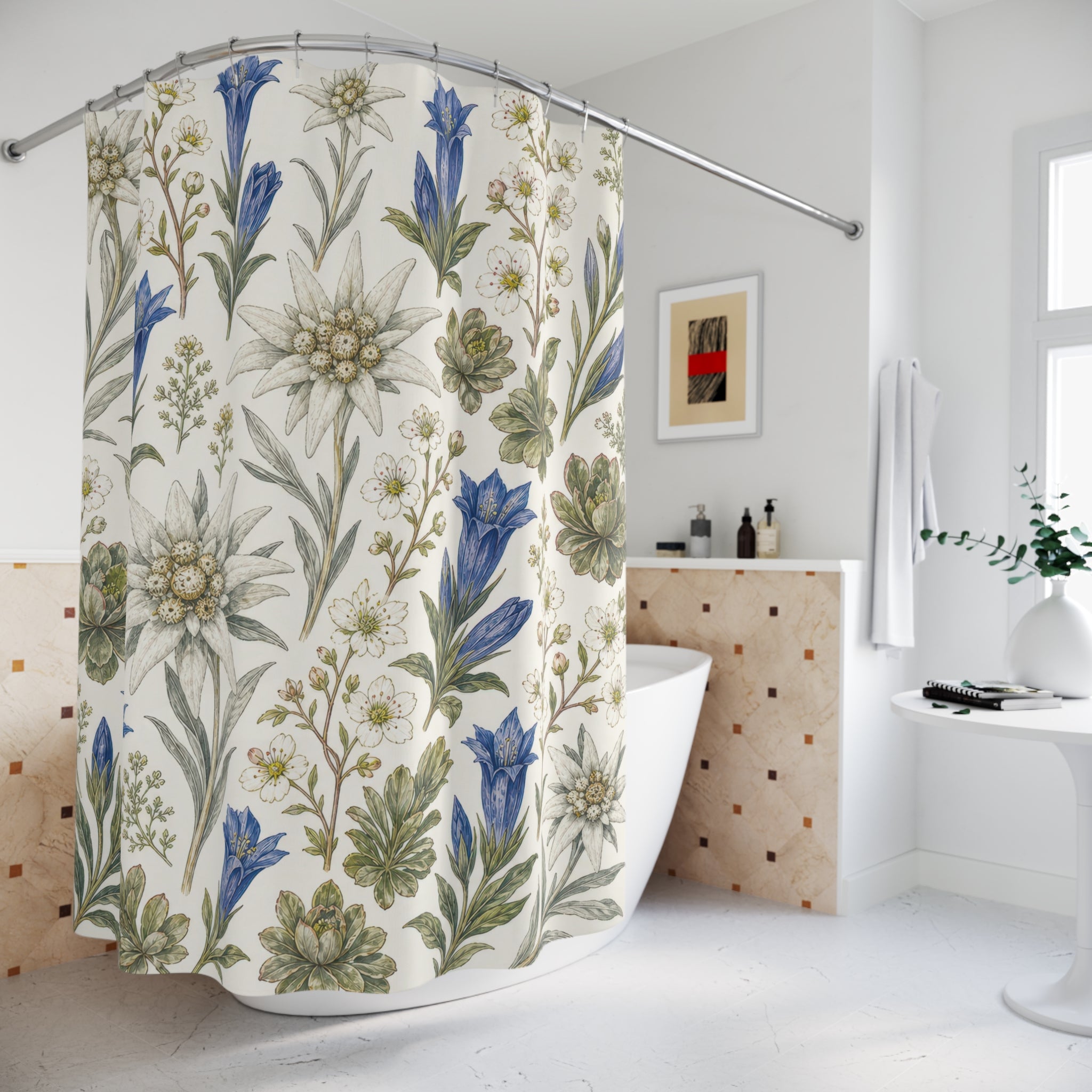 Alpine Floral Botanical Shower Curtain