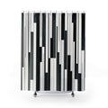 Black White Striped Shower Curtain