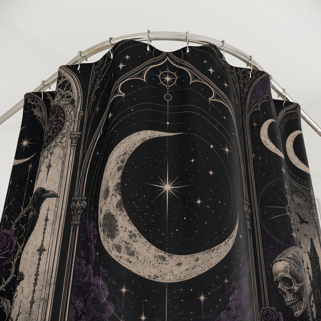 Celestial Gothic Story Panels Shower Curtain