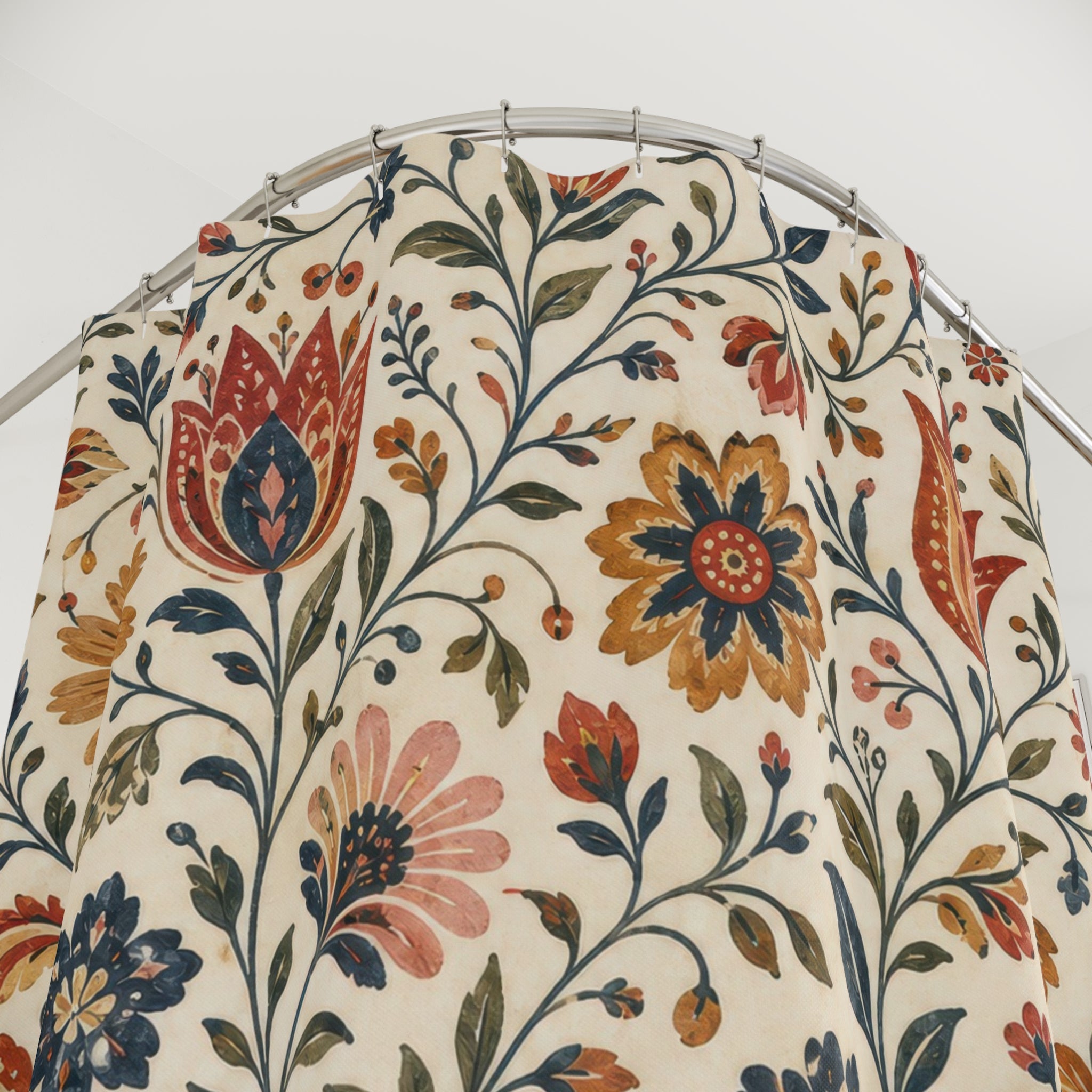 Boho Floral Shower Curtain