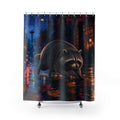 Jimothy Raccoon Rainy Seattle Shower Curtain