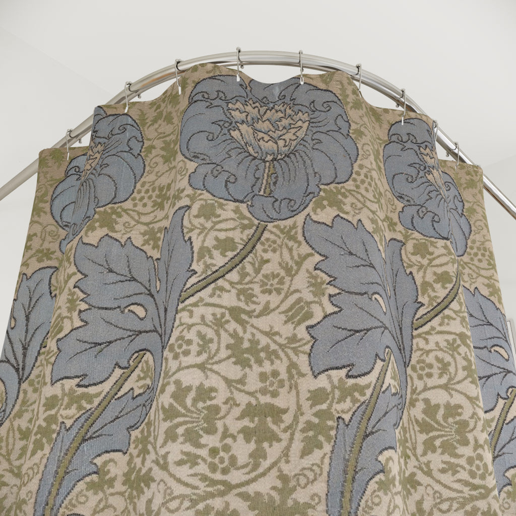 Morris Kennet Shower Curtain – Indigo Sunflower Botanical