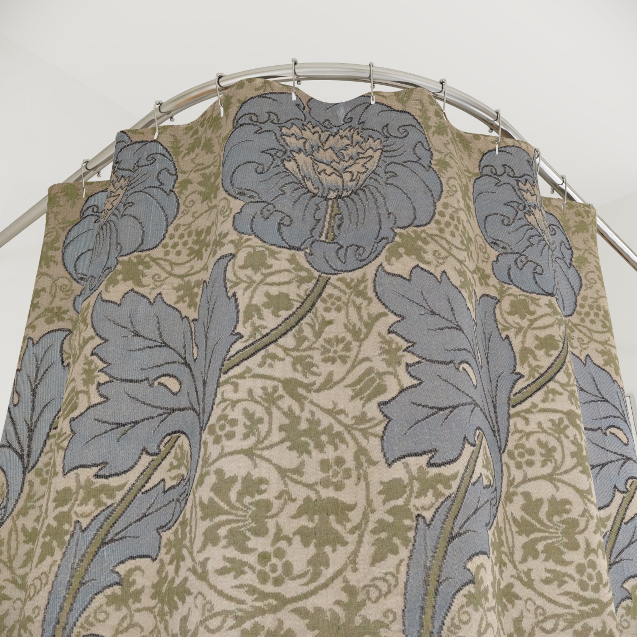 Morris Kennet Shower Curtain – Indigo Sunflower Botanical