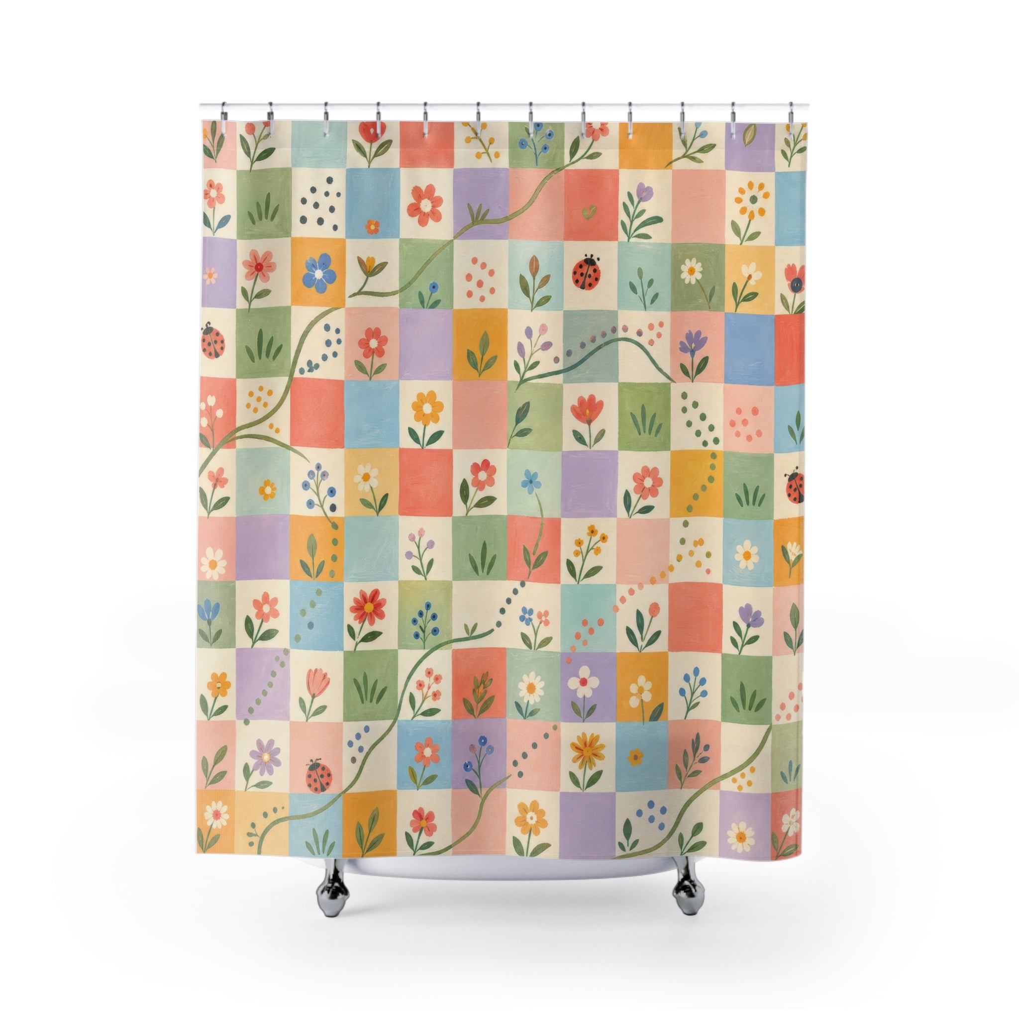 Kids Patchwork Shower Curtain