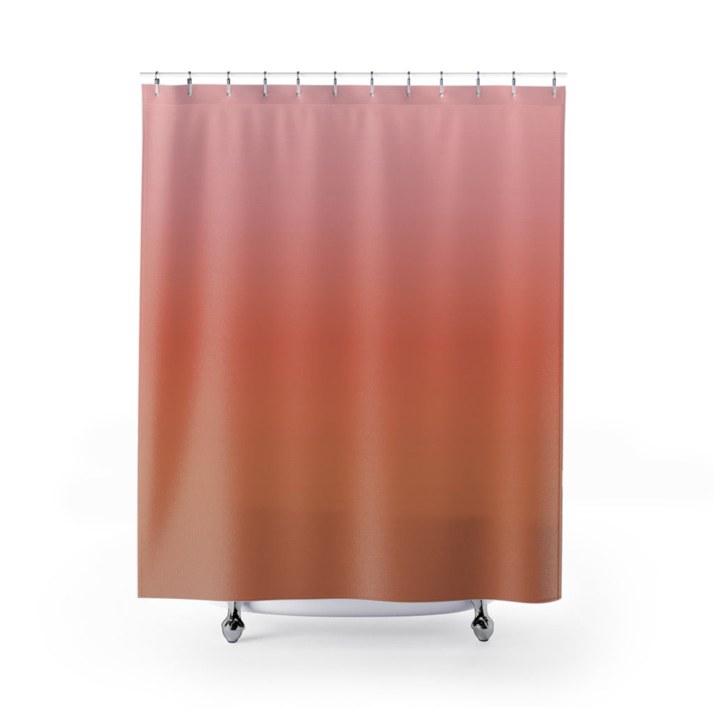 Pink Ombre Shower Curtain — Coral to Terracotta