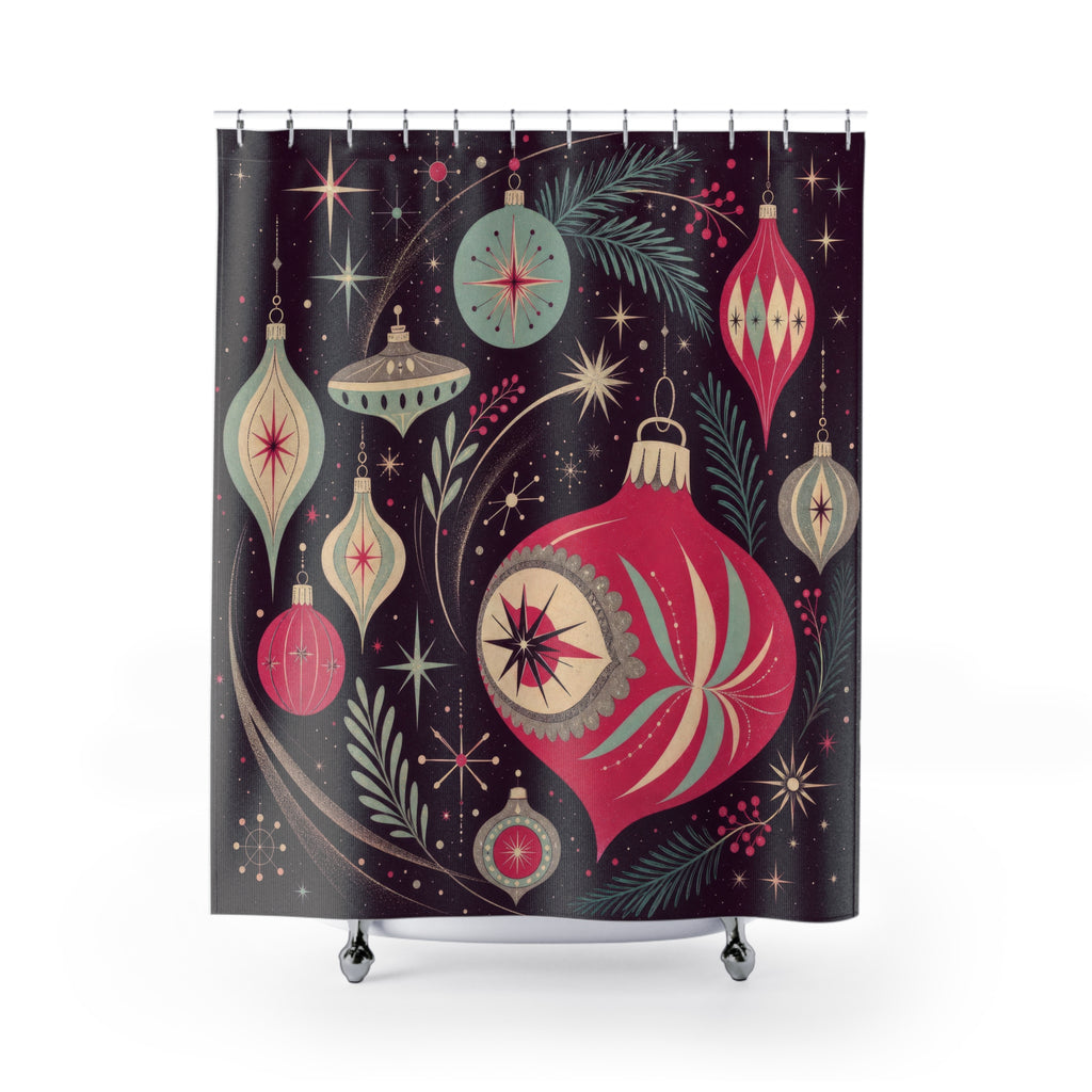 Retro Ornament Mid Century Modern Shower Curtain
