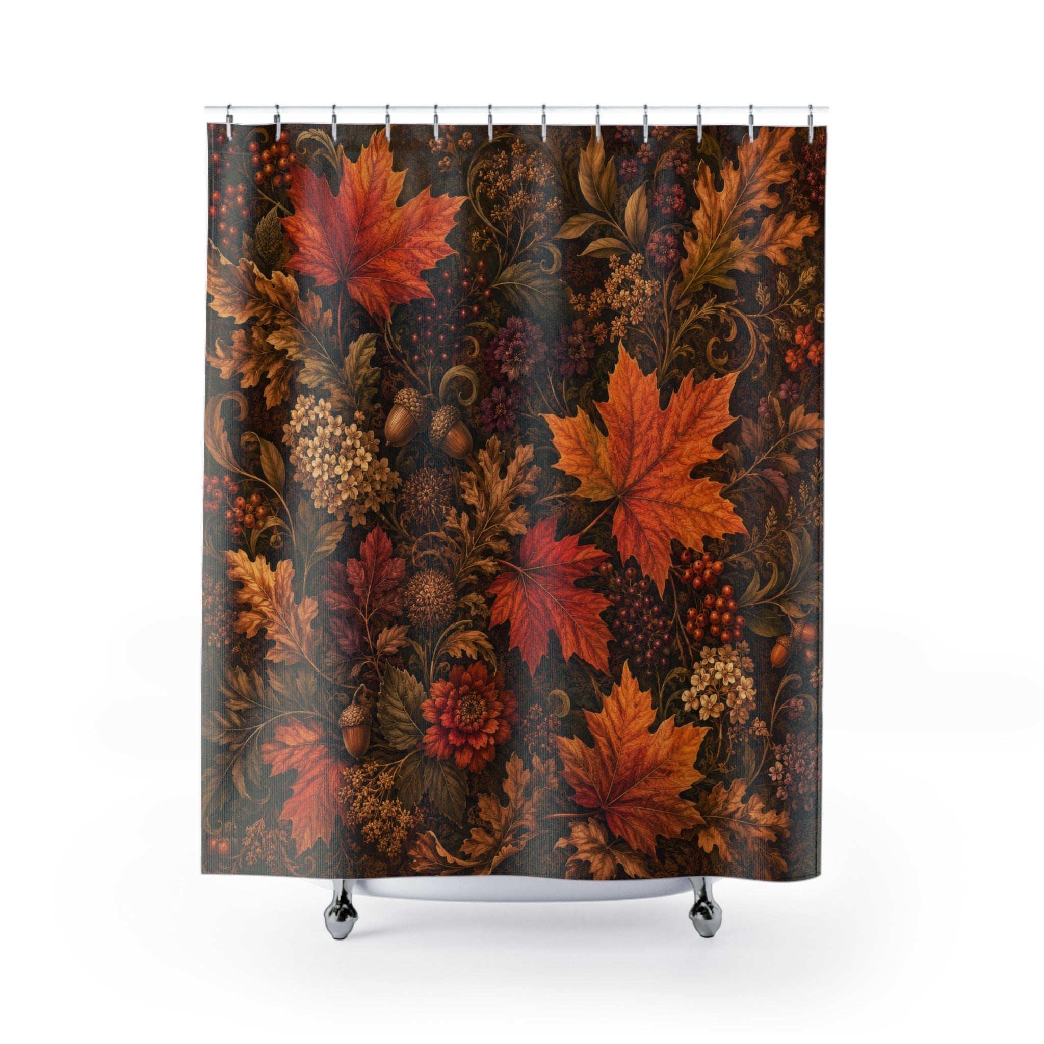 Autumn Leaves Shower Curtain: Fall Botanical