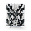 Black White Mirrored Abstract Shower Curtain
