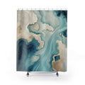 Bathymetric Currents Coastal Shower Curtain