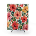 Tropical Flower Botanical Shower Curtain