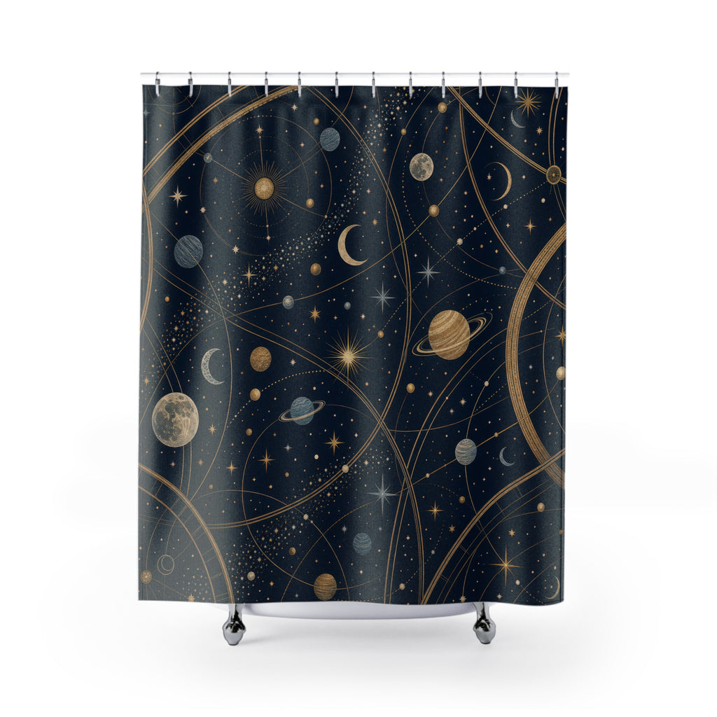 Moon Star Celestial Shower Curtain