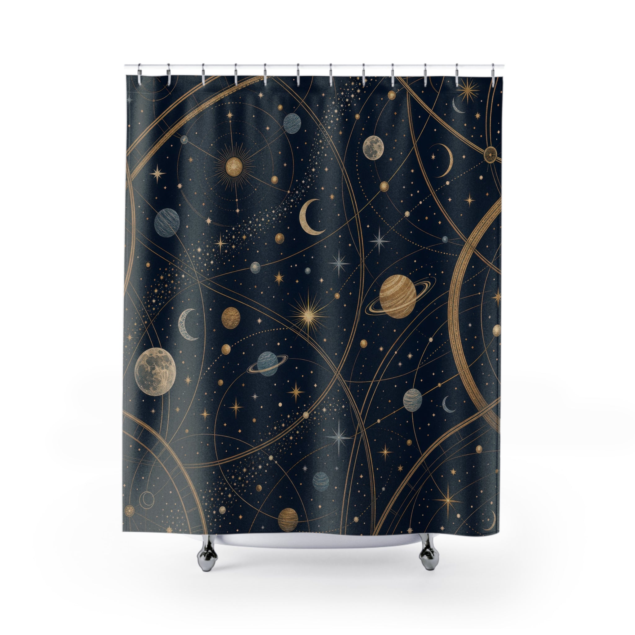 Moon Star Celestial Shower Curtain