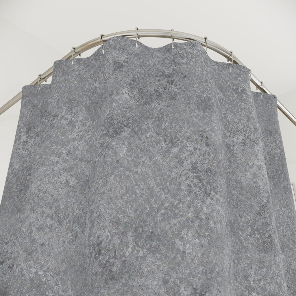 Gray Shower Curtain, Abstract Bath Decor, Concrete Look Texture Pattern, Modern Neutral Guest Bathroom Decor, Industrial Spa Style