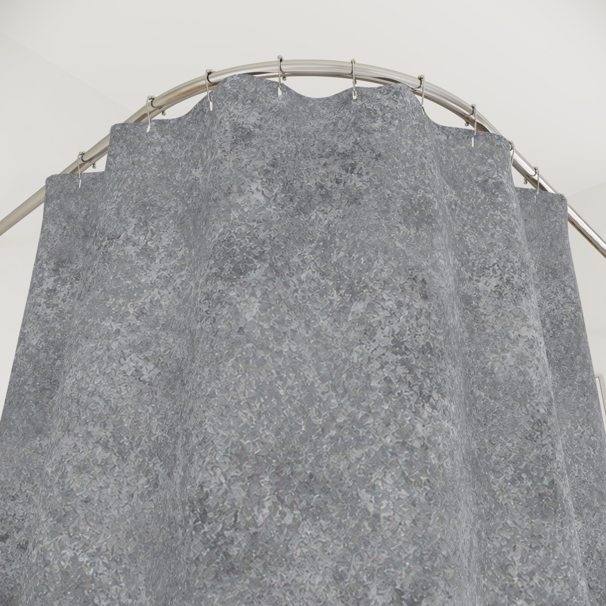 Gray Shower Curtain, Abstract Bath Decor, Concrete Look Texture Pattern, Modern Neutral Guest Bathroom Decor, Industrial Spa Style