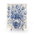 Dutch Delft Blue Floral Shower Curtain: Dutch Delft Shower Cur