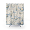 Swan Lake Botanical Shower Curtain