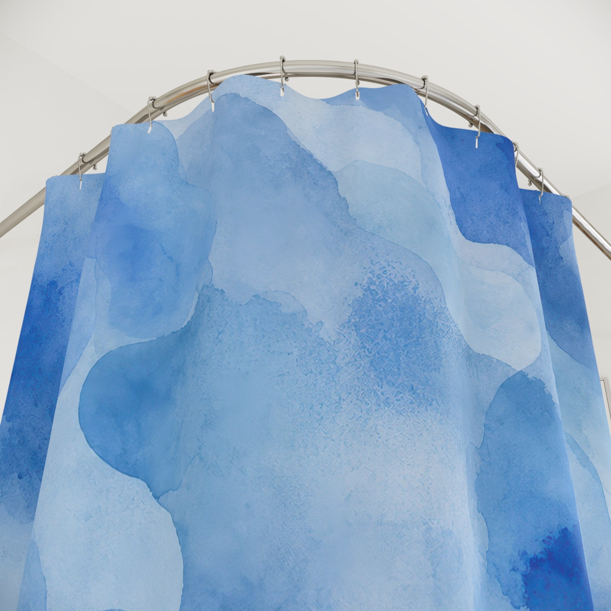 Blue Watercolor Cloud Shower Curtain