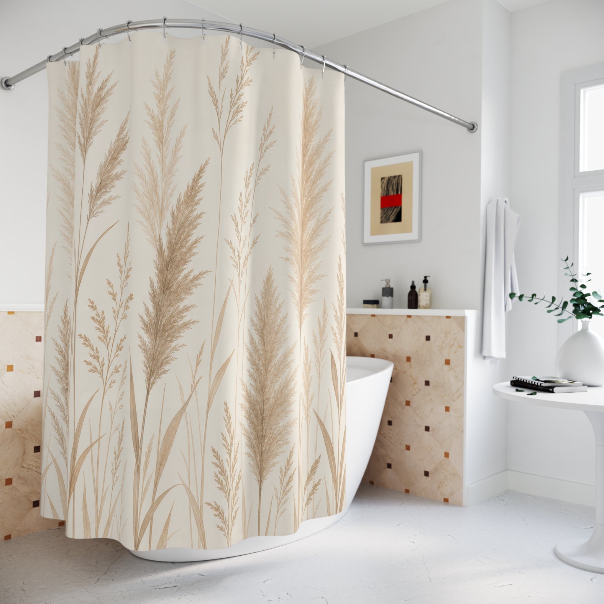 Pampas Grass Reed Shower Curtain