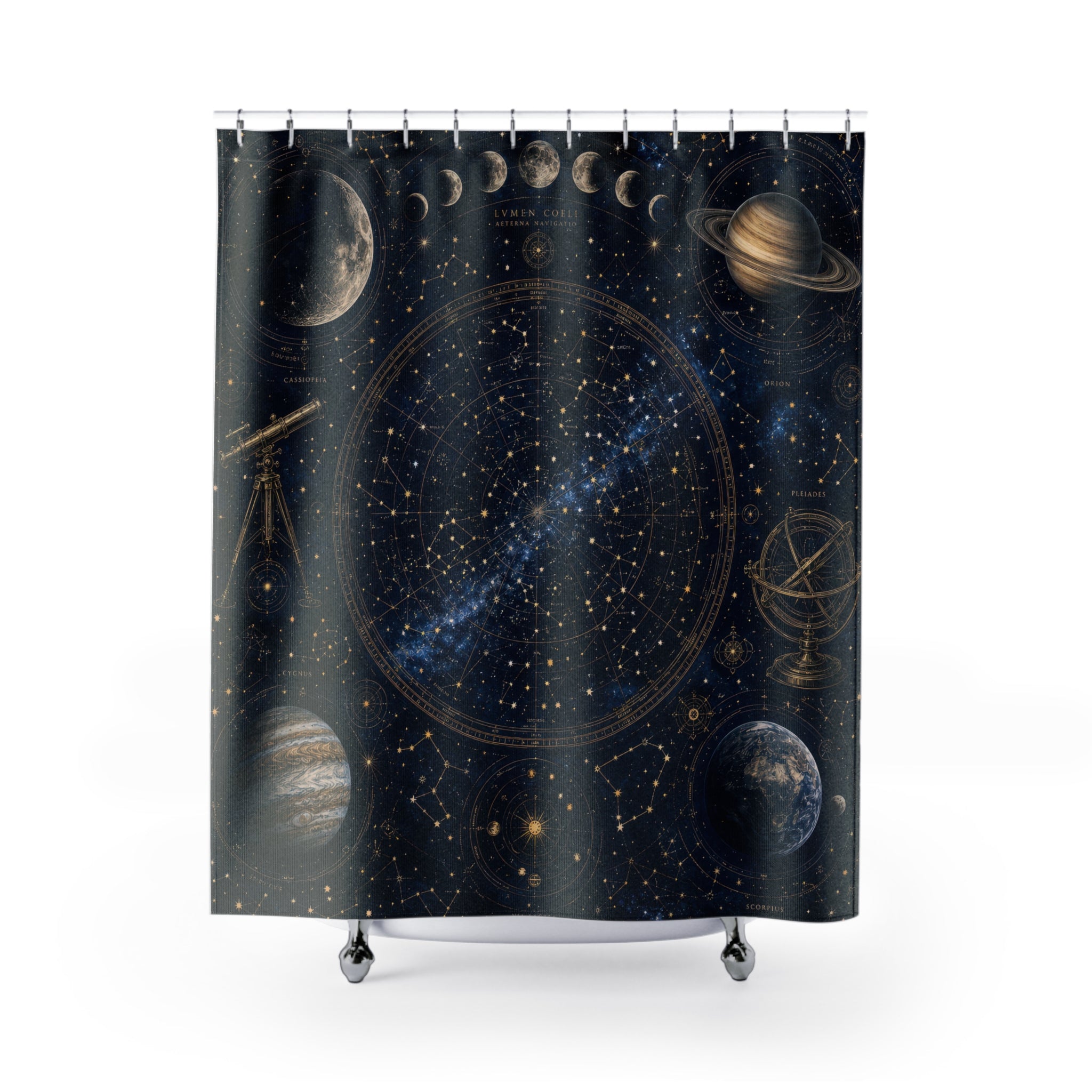 Celestial Shower Curtain: Astronomy Star Map
