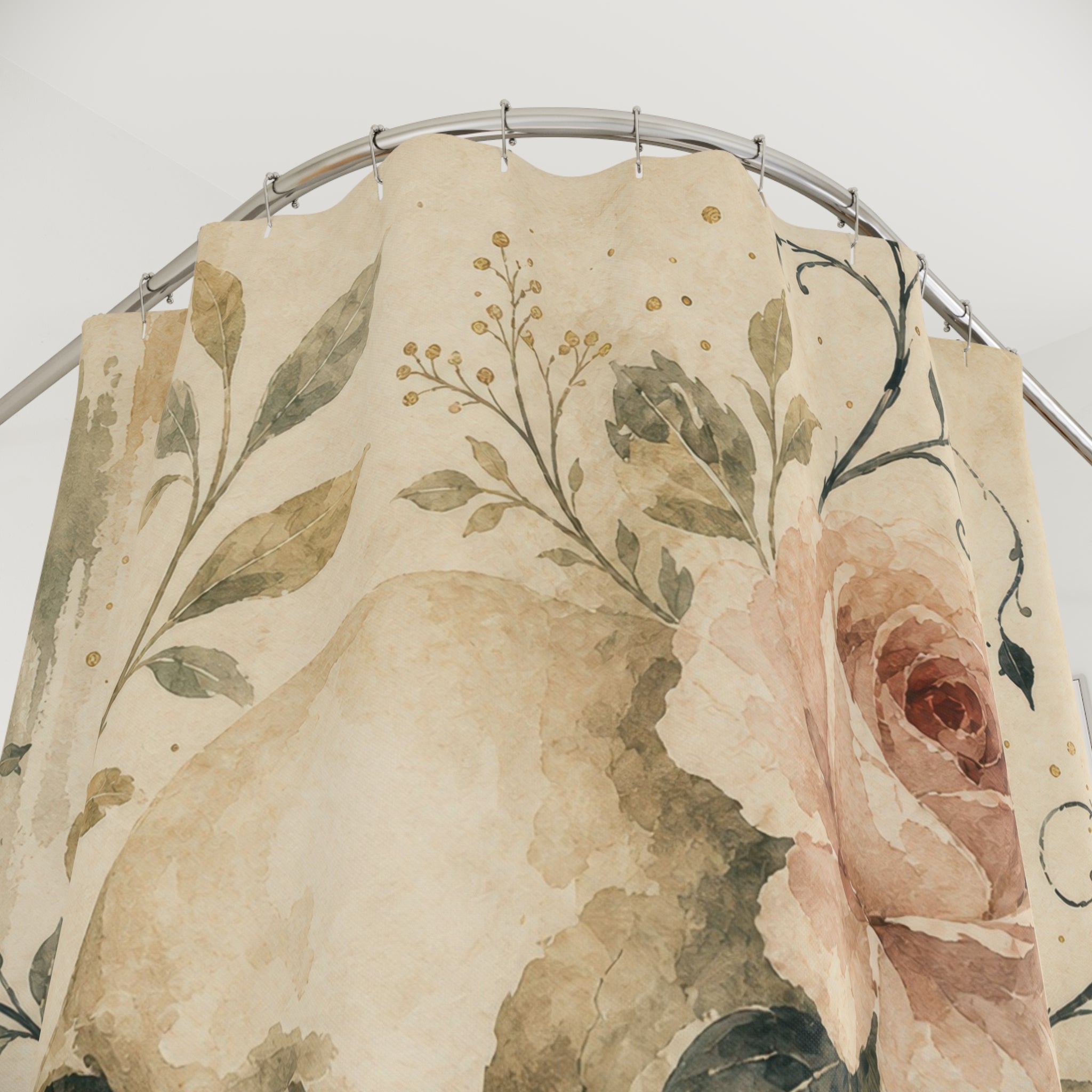 Gothic Rose Skull Shower Curtain