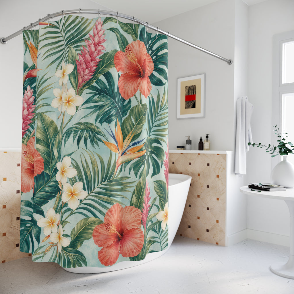 Tropical Hibiscus Shower Curtain