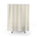 Cream Beige Pinstripe Shower Curtain