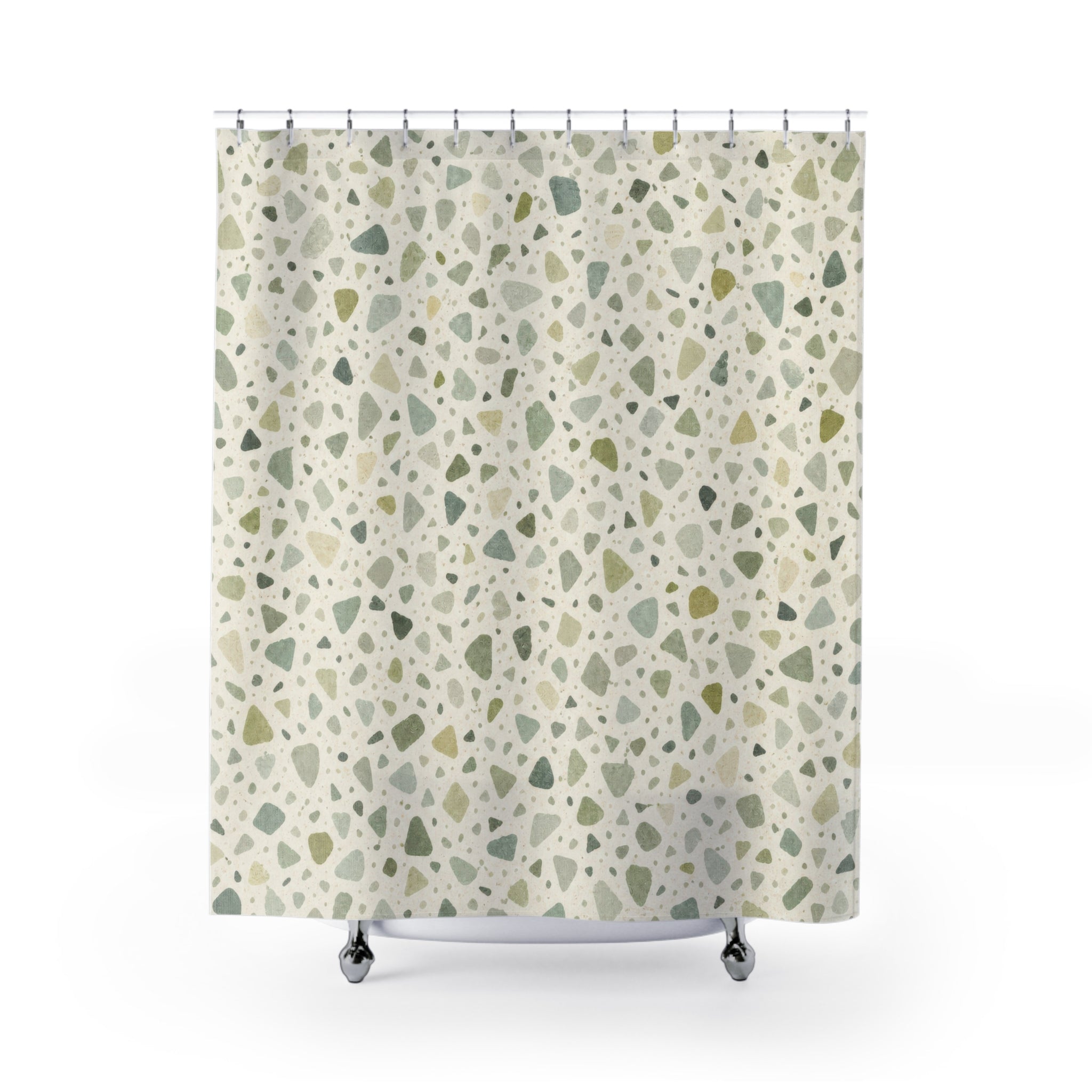 Sage Olive Chip Shower Curtain