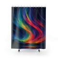 Aurora Ribbon Landscape Shower Curtain