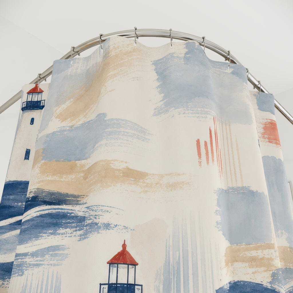 Lighthouse Coastal Shower Curtain: Lighthouse Shower Curtain