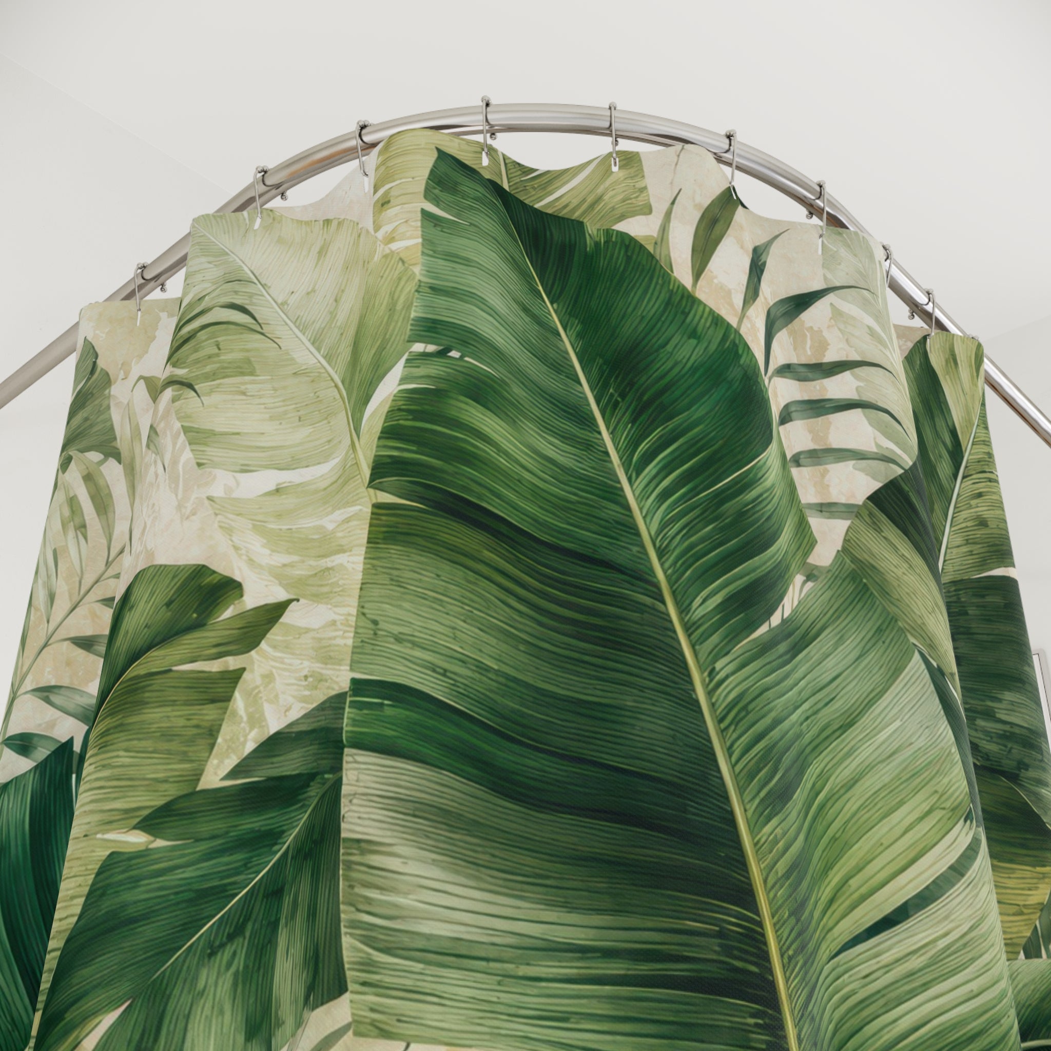 Banana Leaf Shower Curtain: Tropical Green