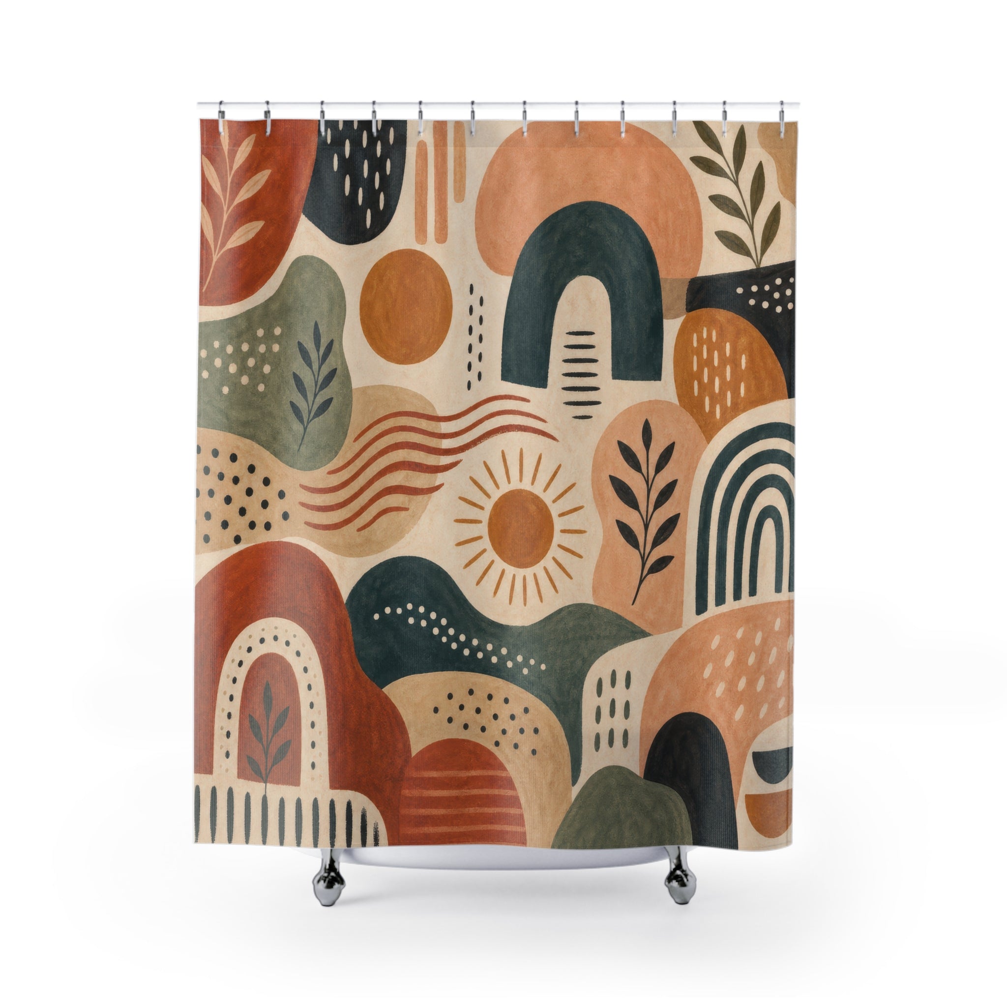 Abstract Boho Sun Shower Curtain